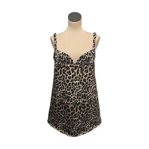 NWT DHRUV KAPOOR Leopard Mini Dress Women's Size Medium‎ Brown Motif Scuba Knit